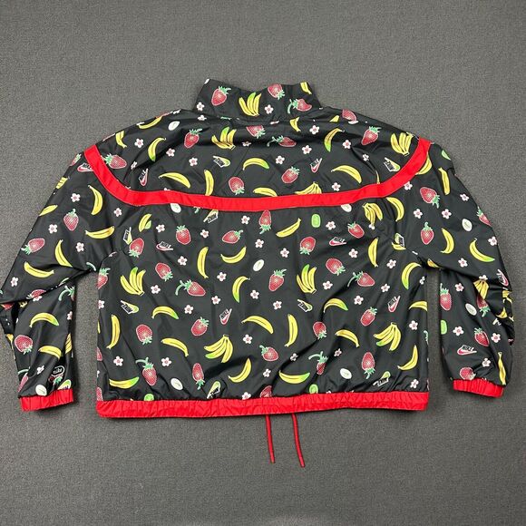 Nike Jacket Womens 1X Coupe Standard Windbreaker Black & Red Fruit CT0627-010 - Picture 6 of 8